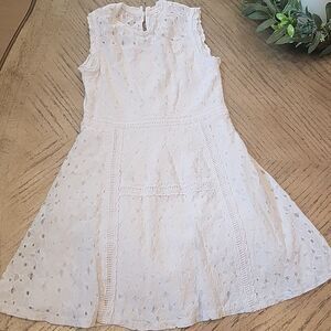 Knit works White Eyelet Dress Size 8 Girls